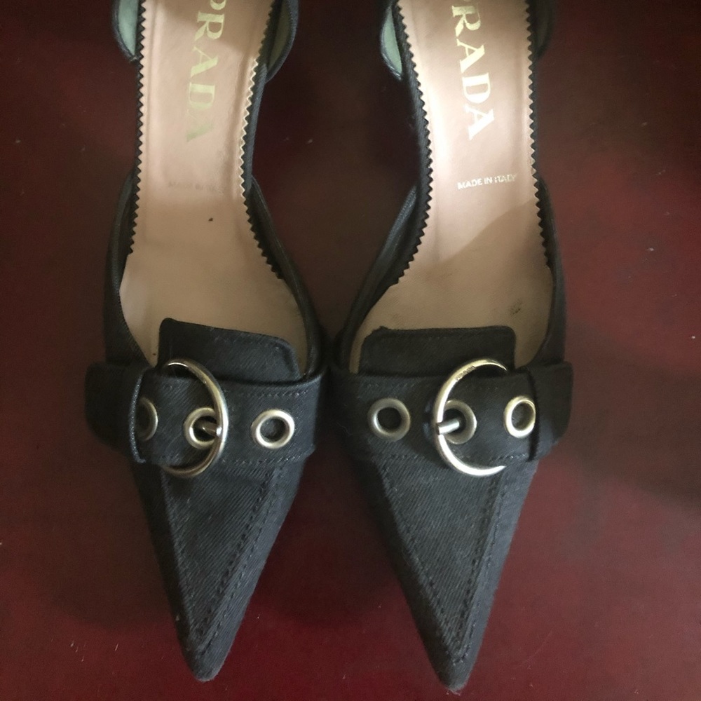 Prada Kitten Heel - Indigo Denim